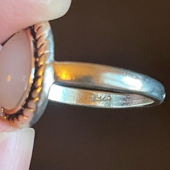 Water drop Opal stone S925 silver ring size 5.5 - Picture 8 of 9